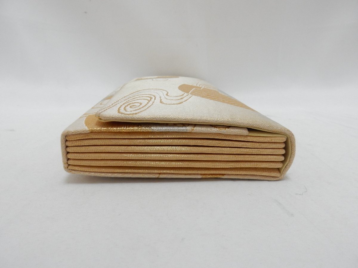 西陣織 バッグ かばん 博多織元 財布 がま口 3點 まとめて 金色 黒 和裝小物 USED /2501D