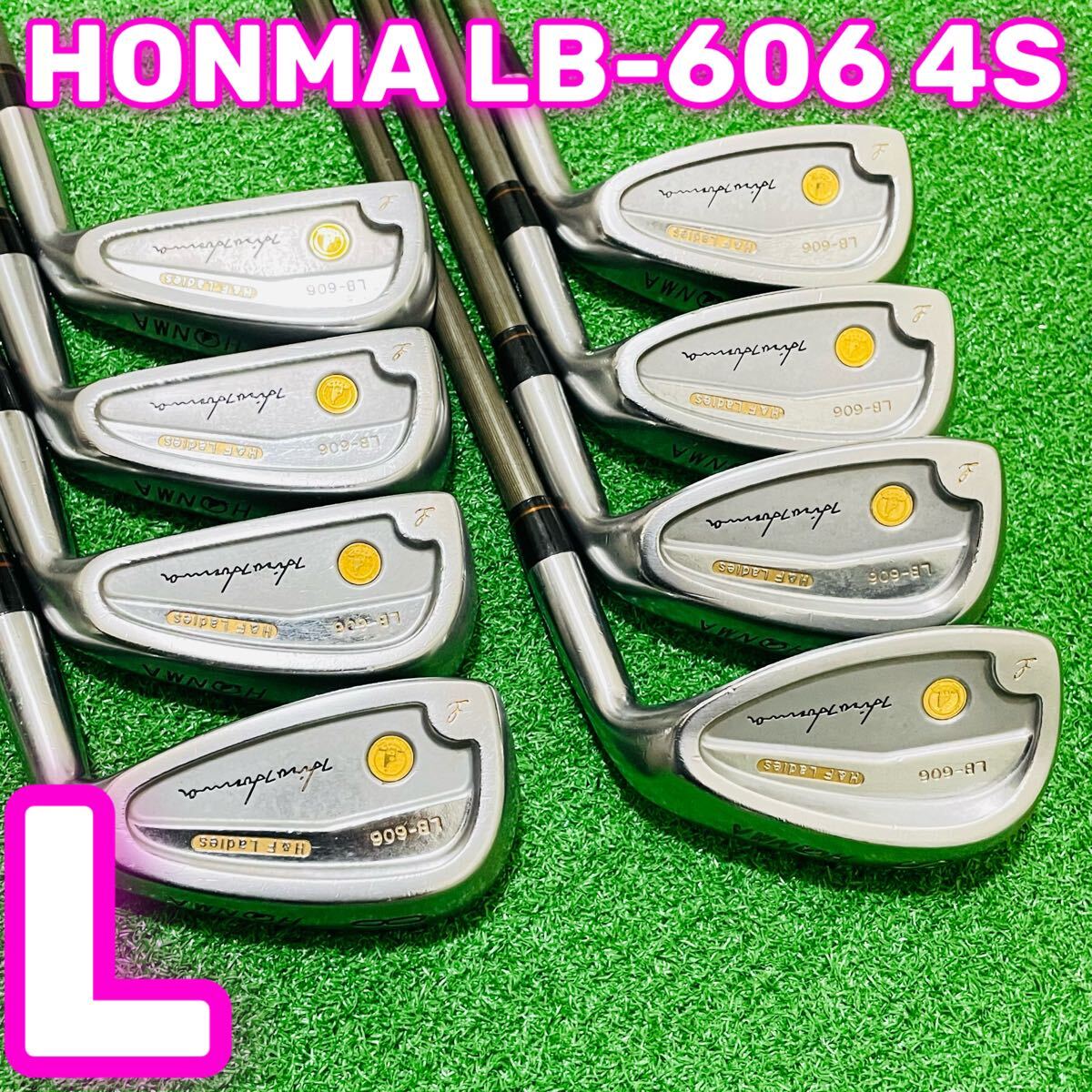 7994 HONMA LB-606 4S レディース フレックスL 本間ゴルフ ホンマゴルフ TITANIUM BORON アイアン8本セット 女性用 右利き