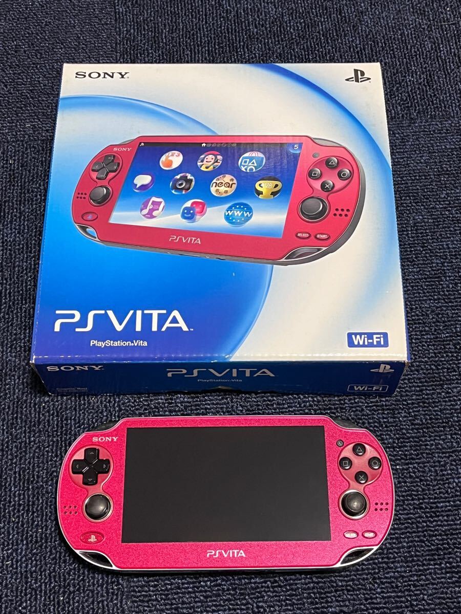 美品　 PSVITA PCH-1000 レッド　有機ELディスプレイモデル　64GBメモリーカード付