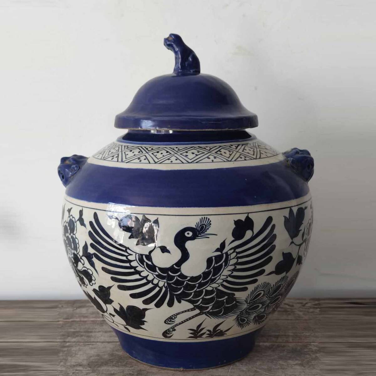 SG87572 中国骨董 陶芸 磁器工芸品 施釉陶 青花磁 陶芸 置物 收藏品