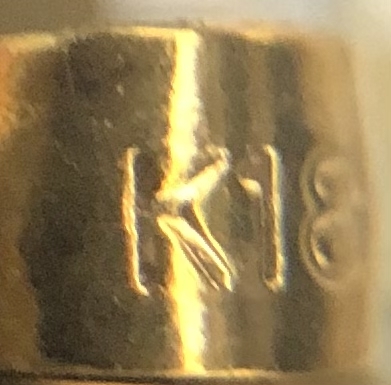 K18刻印 クリスタル 水晶 ペンダント ネックレストップ アクセサリー 中古