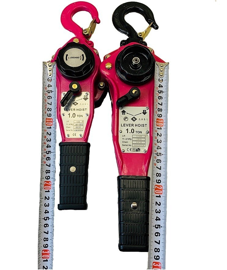 8臺セット【1年保証】軽量タイプ 小型新発売 レバーホイスト 1.0ton 1000kg 1.0t（Lever Hoist）チェーンホイスト レバーブロック