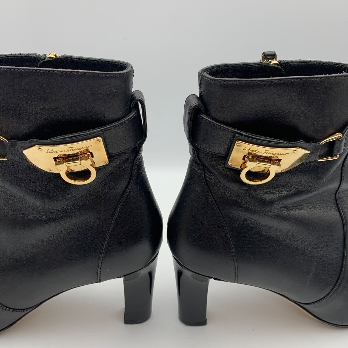 L178 Salvatore Ferragamo フェラガモ ショートブーツ US7.5 約 L178 Salvatore Ferragamo フェラガモ ショートブーツ US7.5 約