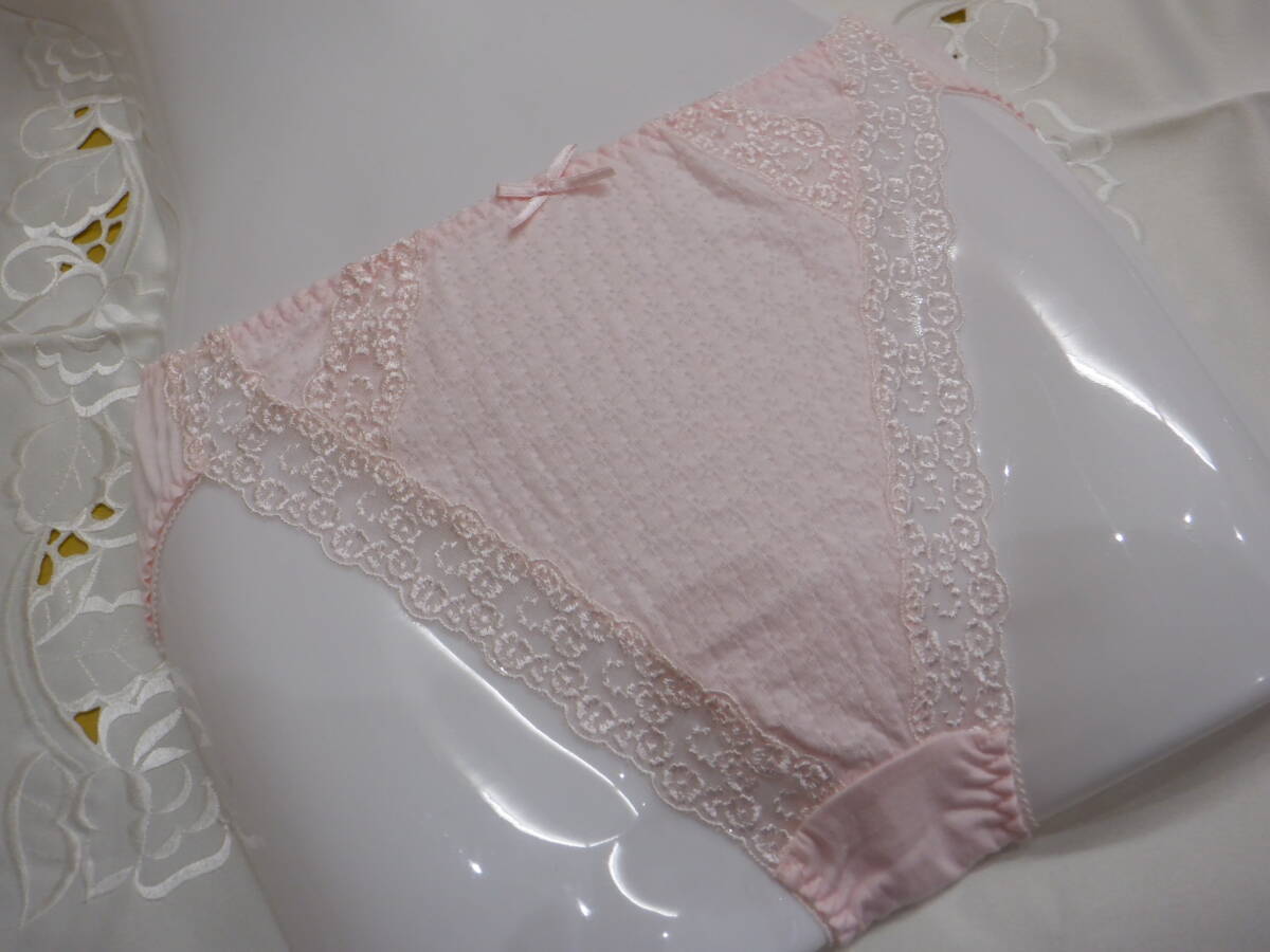⑦ 千趣會(huì) スキャンティ/ハイレグ ショーツ【M】ソフトピンク V型レースデザイン ジュエリーモア 廃盤(pán)品