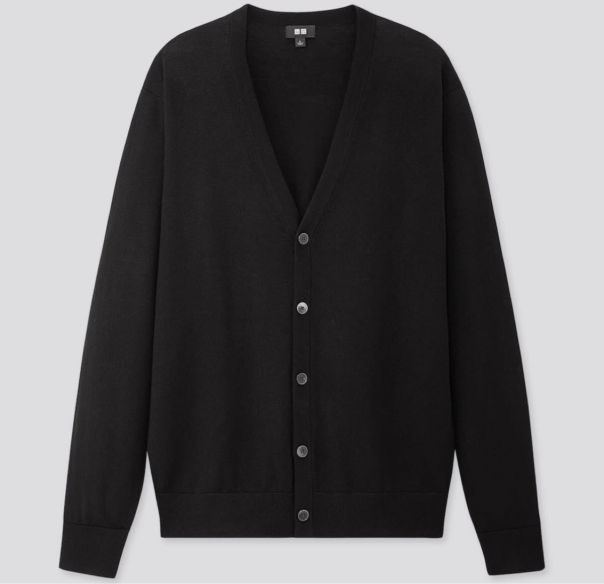 美品 UNIQLO ユニクロ エクストラファインメリノVネックカーディガン　長袖