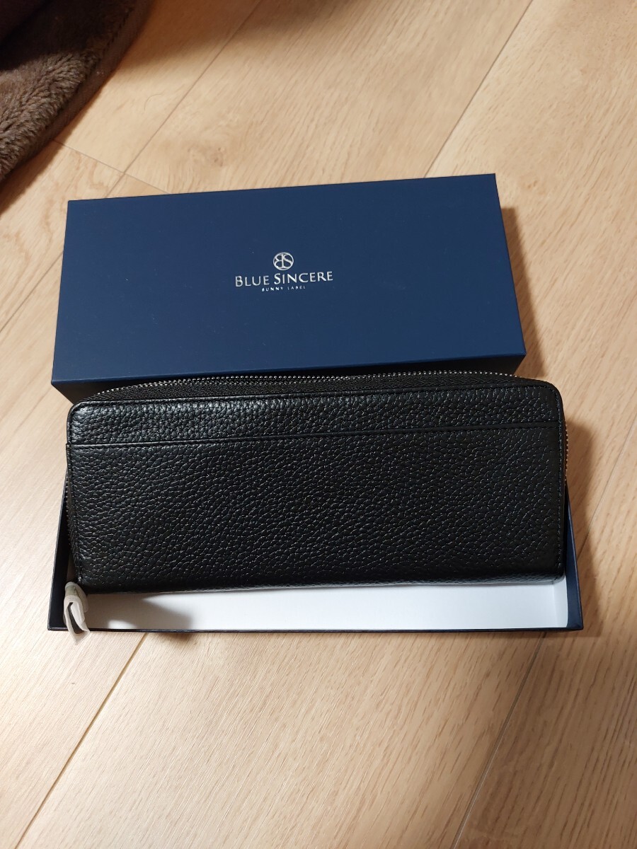 ★新品★ BLUE SINCERE ブルーシンシア 牛革 長財布 ロイヤルブラック
