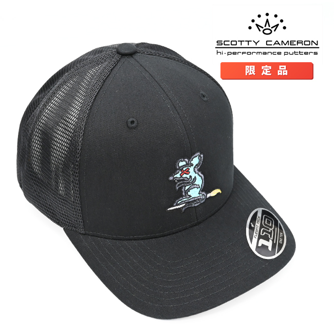 スコッティキャメロン ツアーラット ペインター スナップバック ブラック メッシュキャップ フリーサイズ Scotty Cameron Tour RAT paomter