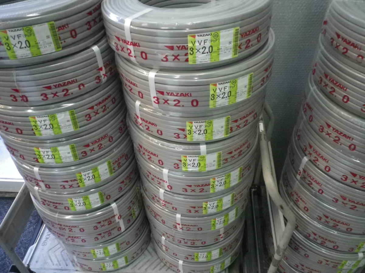 埼玉県 引取限定 pick up only】 YAZAKI 矢崎 VVFケーブル 3×2.0 埼玉県 引取限定 pick up only】 YAZAKI 矢崎 VVFケーブル 3×2.0