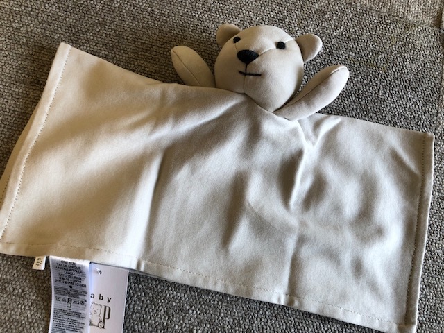 ★新品baby Gapギャップスーピマコットンくまさんミニタオル★B