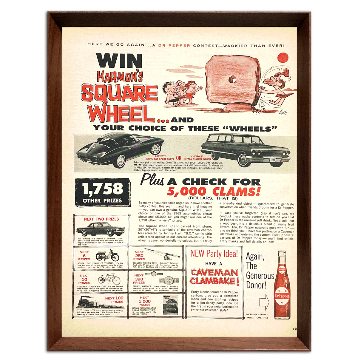 dokta- перец 1960 годы America Vintage журнал реклама постер сумма есть искусство рама #f140