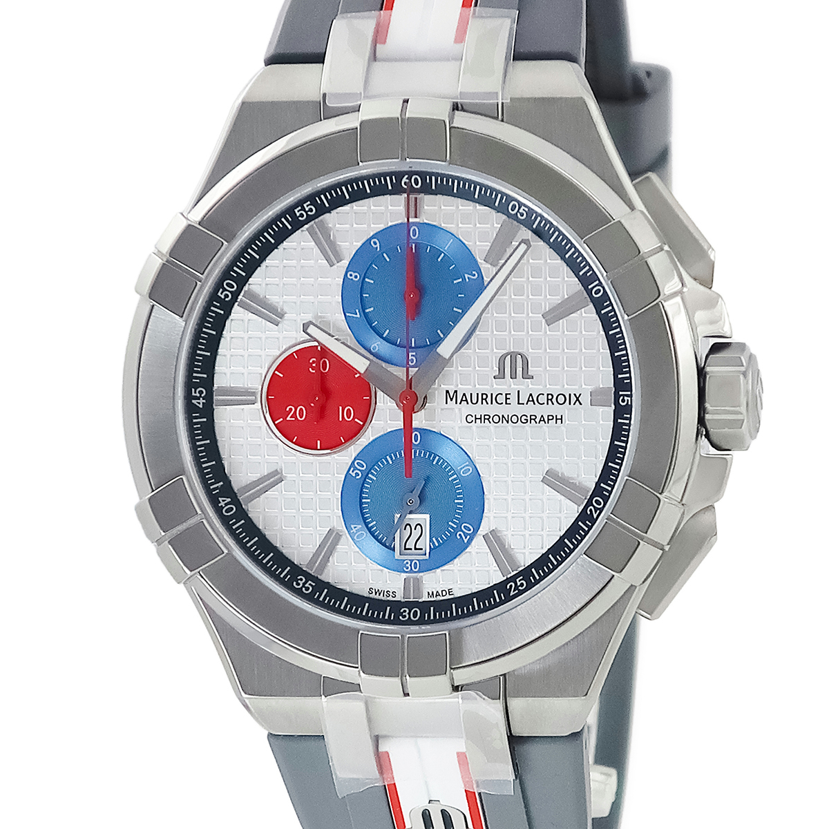 【3年保証】 モーリスラクロア アイコン クロノグラフ 44mm AI1018-TT031-130-2 未使用 デイト マヒンドラ クオーツ メンズ 腕時(shí)計(jì)