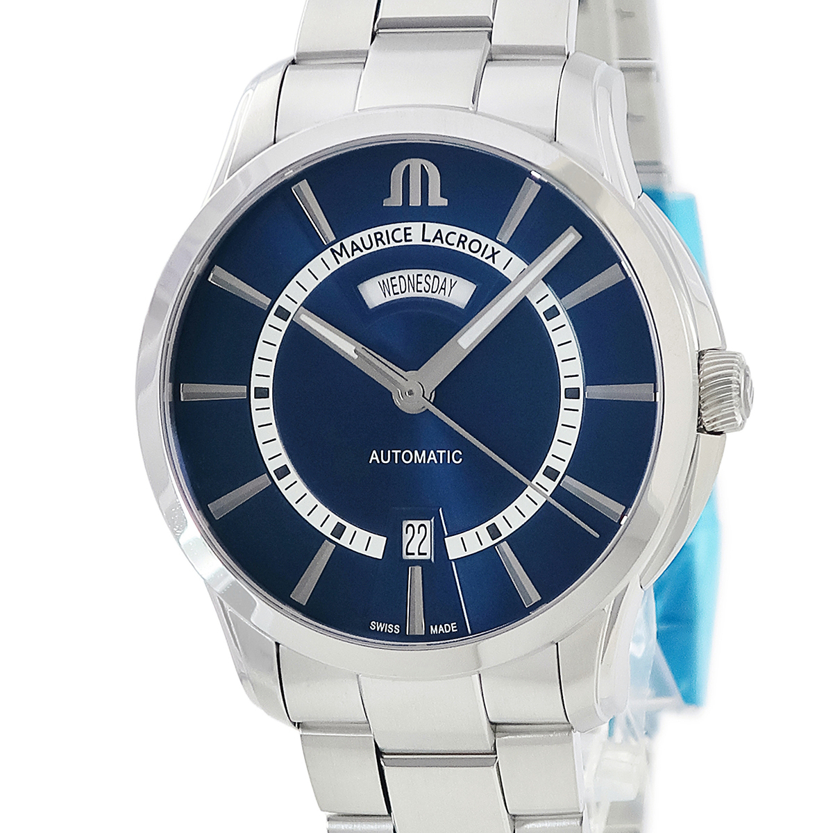 【3年保証】 モーリスラクロア ポントス デイデイト 41mm PT6358-SS002-431-1 未使用 バー 夜光インデックス 自動(dòng)巻き メンズ 腕時(shí)計(jì)