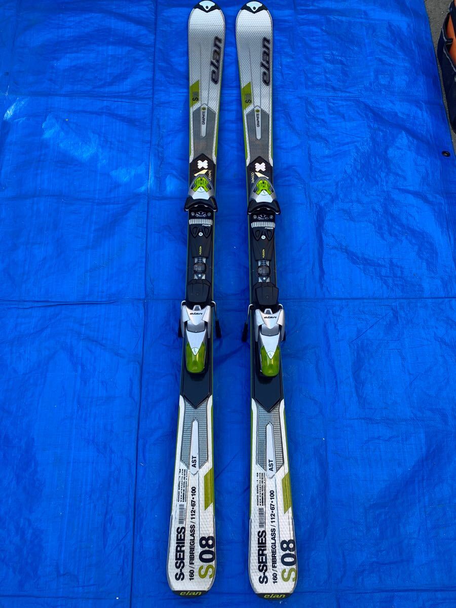 スキー板（elan）FUSION（S-SERIES）S08（27.0〜29.0cm）（GRAPHITE Ｇ）ビンディング（FLD11.0）（現状出品）中古山梨県甲府市より出品