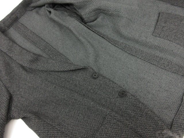 美品【ユナイテッドアローズ】1122-110-5852 シングル2ボタン アンコン仕立て ニットジャケット (メンズ) size46 グレー系 □17MJ9815□