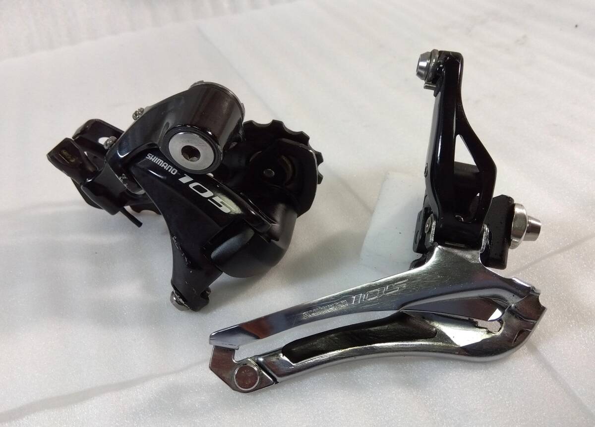 【美品】SHIMANO 105 ディレイラーセット 2×11S シマノ RD-5800-SS リアディレイラー ショートゲージ FD-5800 フロントディレイラー