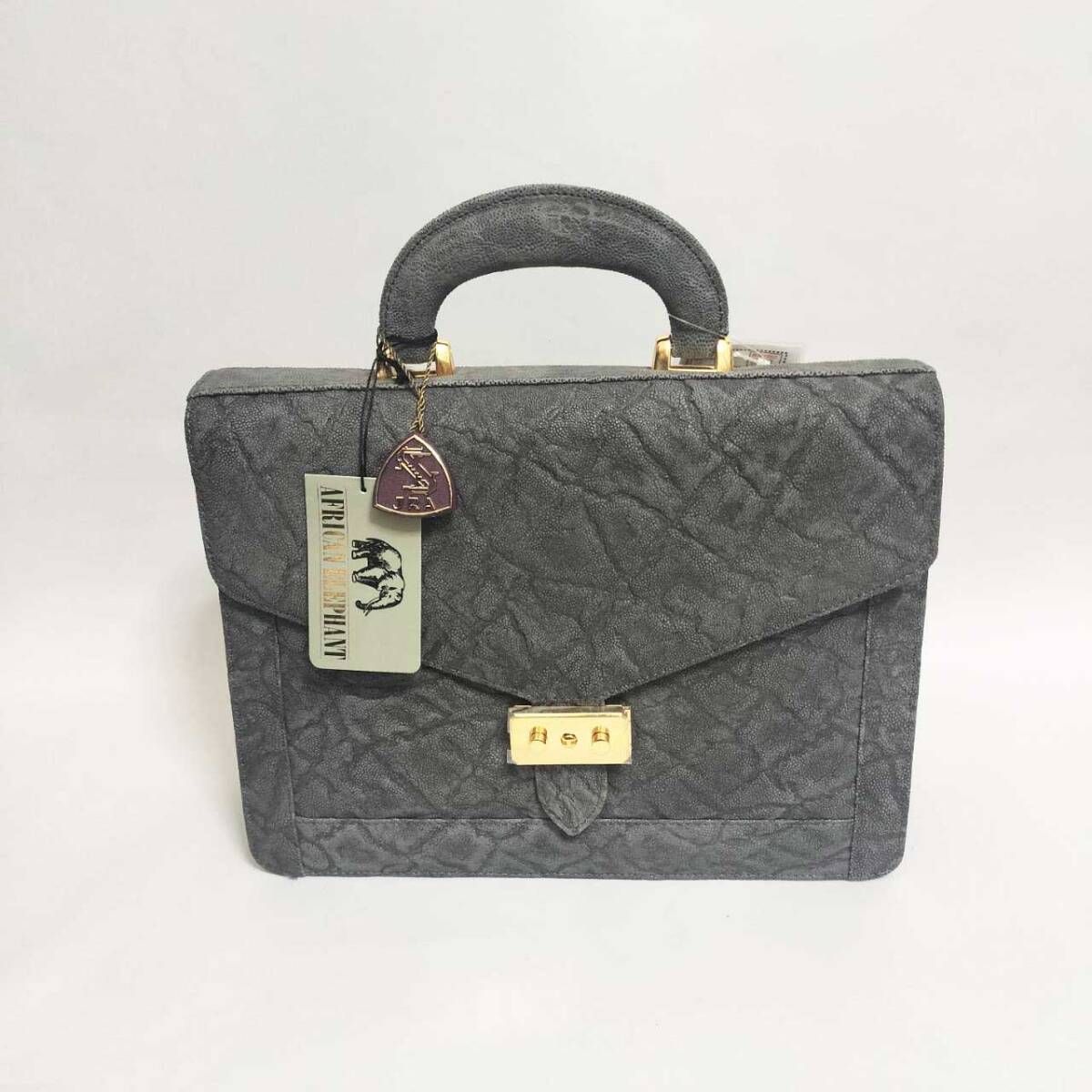 未使用品・JRA】エレファント(象革) ハンドバッグ 未使用品・JRA】エレファント(象革) ハンドバッグ