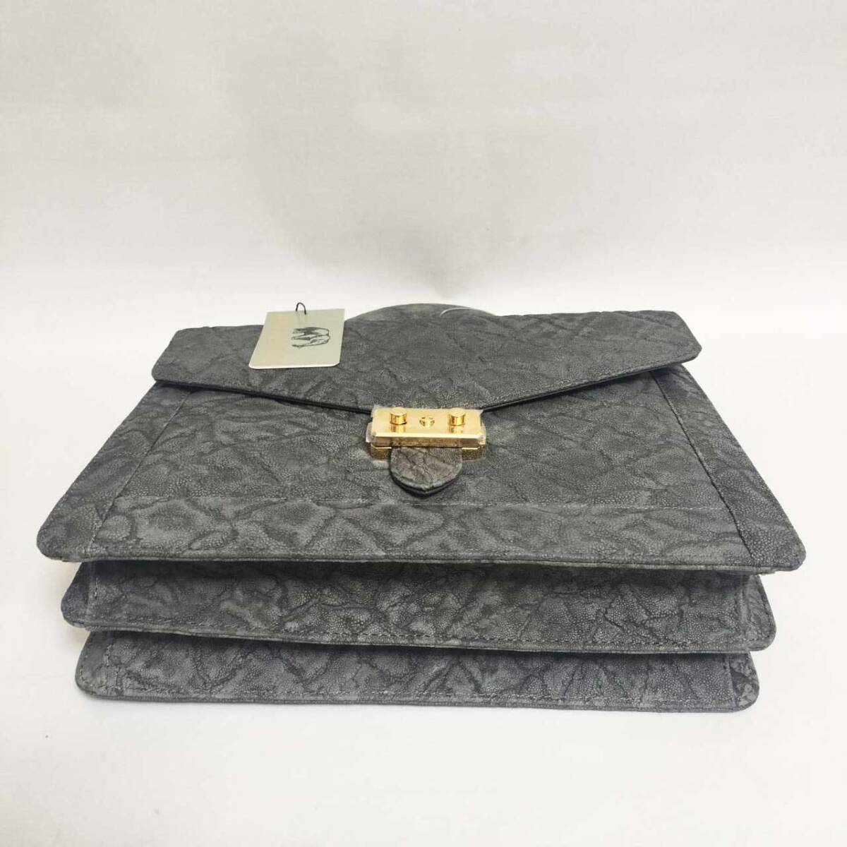 未使用品・JRA】エレファント(象革) ハンドバッグ 未使用品・JRA】エレファント(象革) ハンドバッグ