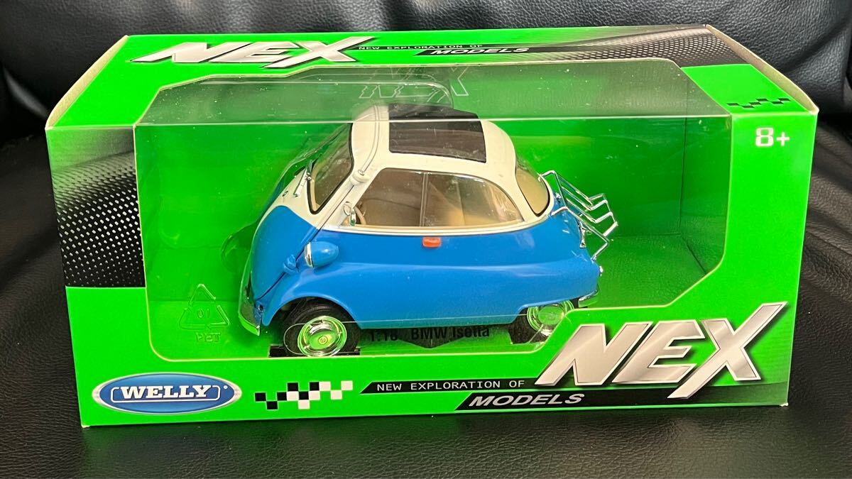 1/18 BMW ISETTA ブルー WELLY ダイキャストミニカー ウィリー イセッタ 青 水色 1:18 ミニカー NEXモデル