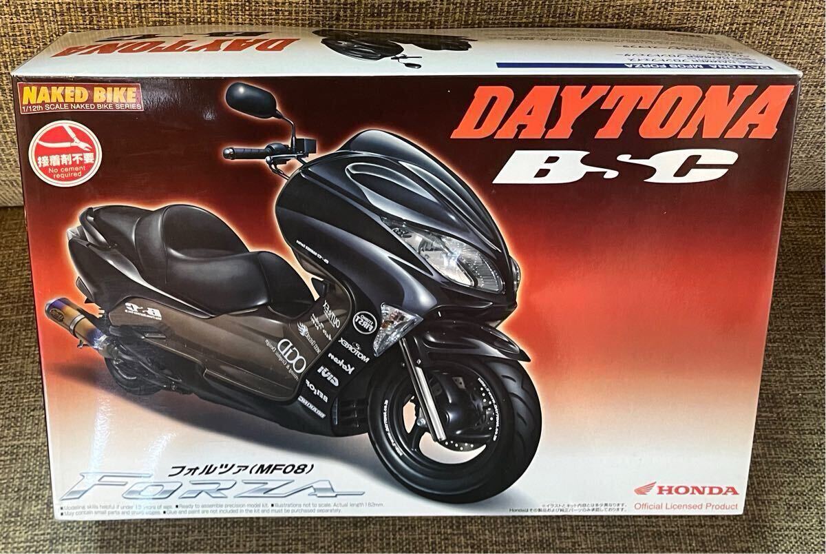  распроданный товар 1/12 MF08 DAYTONA HONDA FORZA BSC Daytona Honda Forza клей не необходимо пластиковая модель Bick скутер обвес custom Aoshima 