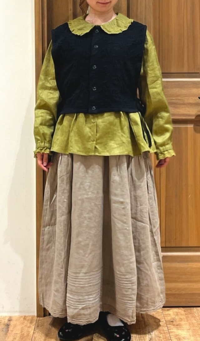 ツハルTSUHARU リネンレースブラウス新品イエロー 今季完売