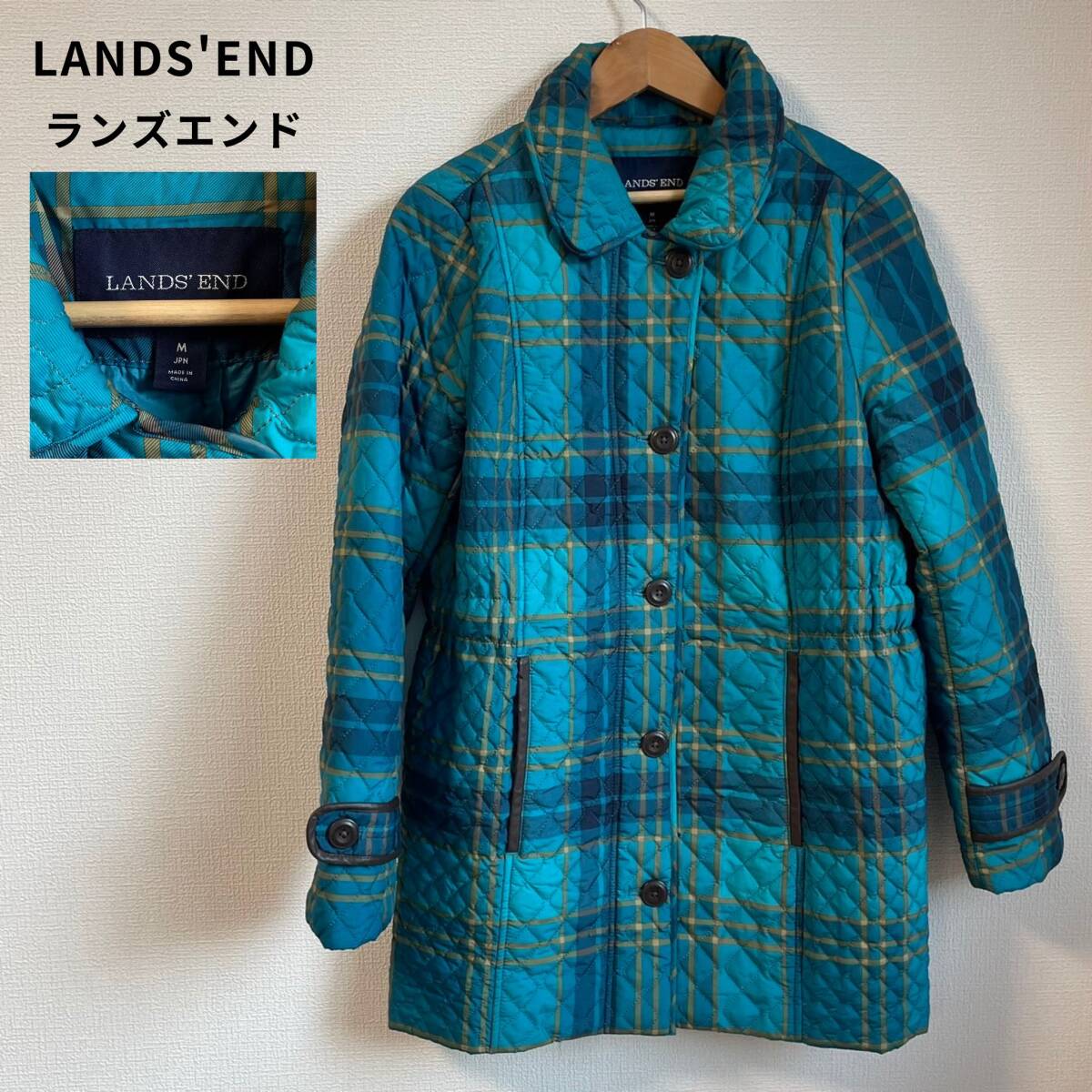 LANDS'END ランズエンド キルティング ジャケット コート 撥水加工