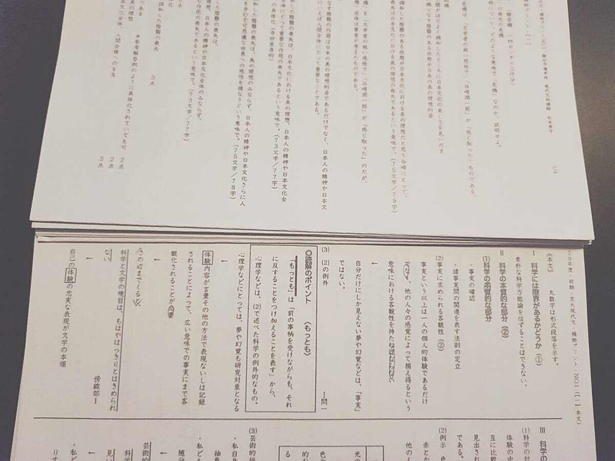 駿台 最新版 松本先生 20年通期 京大現代文 テキスト・板書 駿台 最新版 松本先生 20年通期 京大現代文 テキスト・板書