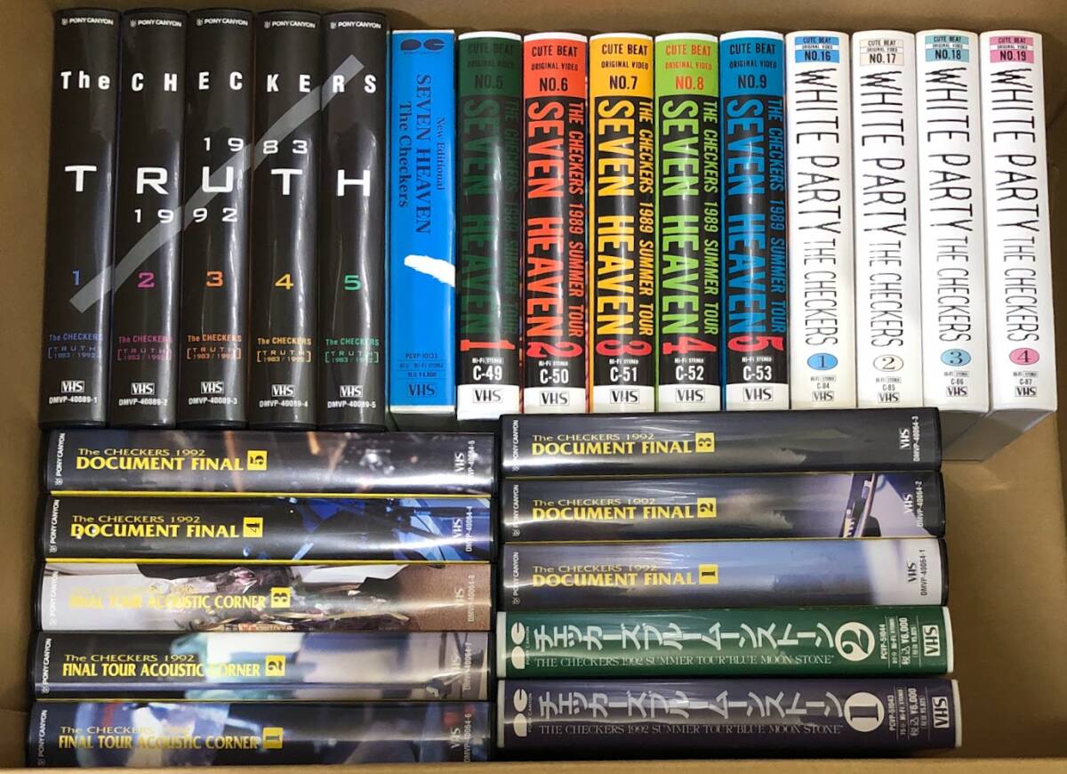 チェッカーズ THE CHECKERS ビデオ VHS 計38点セット ★ FC限定 未DVD化あり ★ TRUTH / SEVEN HEAVEN / WHITE PARTY DOCUMENT 藤井フミヤ