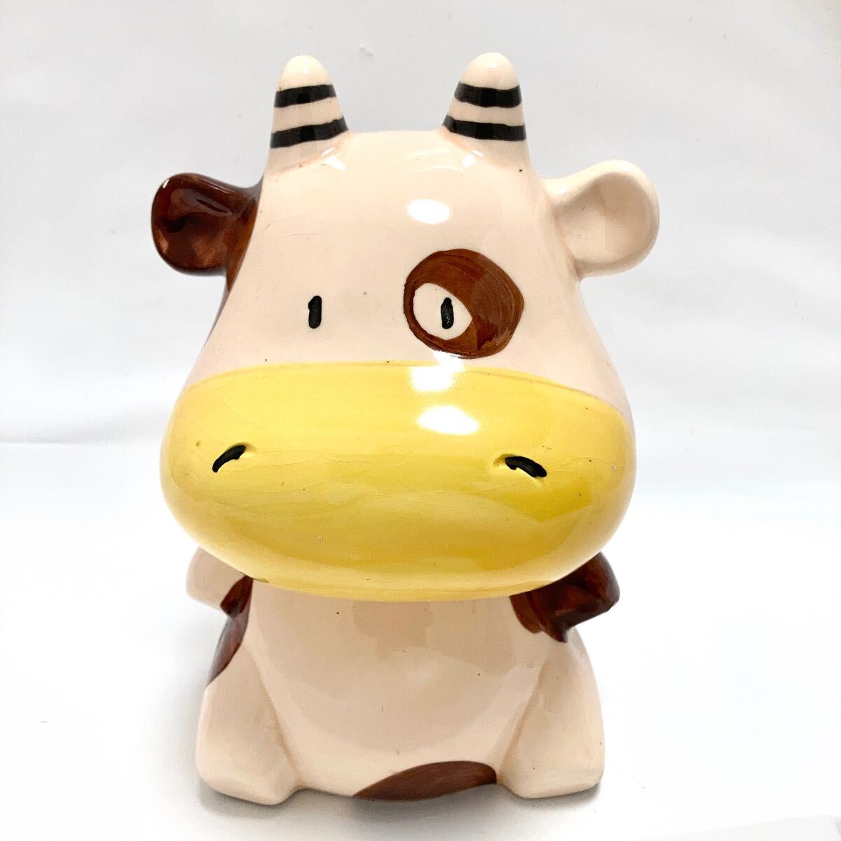 当時物 昭和レトロ 陶器製貯金箱コスモズー牛バンク80年代COSMO 当時物 昭和レトロ 陶器製貯金箱コスモズー牛バンク80年代COSMO