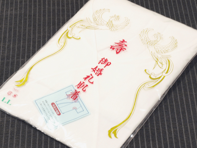 ★白色無地 和装肌着 ガーゼ肌着 婚礼用 肌襦袢 LLサイズ 日本製　TAOA03006風楽