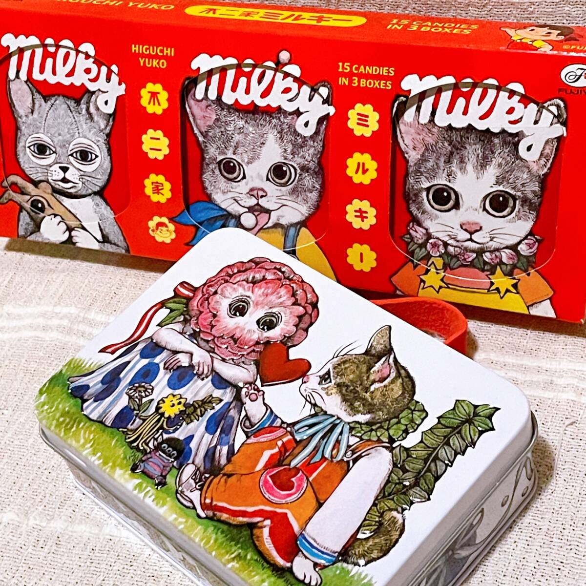 ヒグチユウコ ローソン チョコトランク缶 ミルキー 2個セット ヒグチユウコ ローソン チョコトランク缶 ミルキー 2個セット