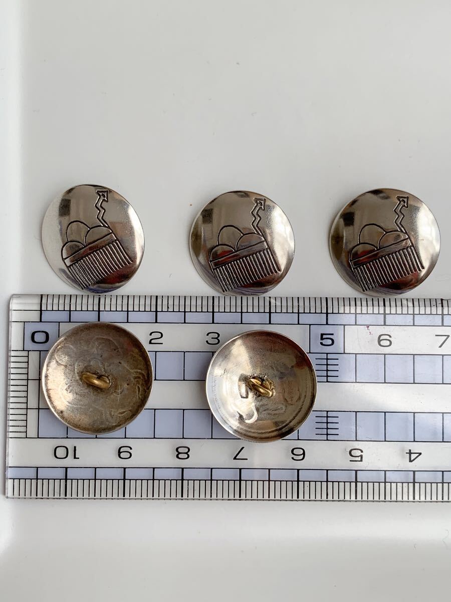 新品　コンチョ　 インディアンジュエリー　ナバホスタンプ　　ボタン　５個　レザークラフト　ヘアゴム　アメリカン　ネイティブ　材料_画像8