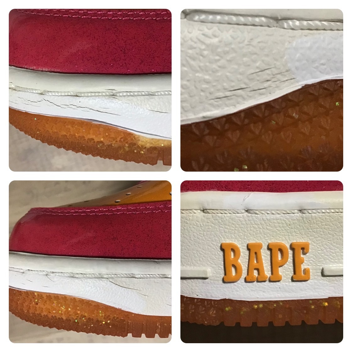 ★未使用品★ ラメ BAPESTA スニーカー 28cm a bathing ape glitter BAPE STA shoes エイプ ベイプ ベイプスタ スニーカー NIGO z3609