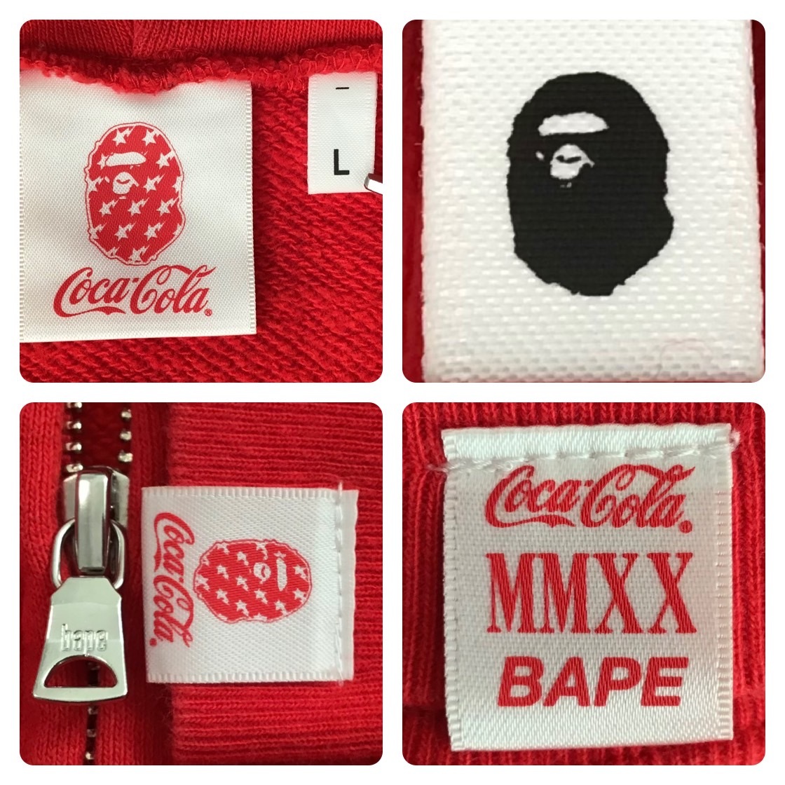 コカコーラ フルジップ パーカー フーディ Lサイズ 炭酸 ロゴ USA古着 コカ・コーラ - 希少 90s コカコーラ フルジップパーカー ビッグ