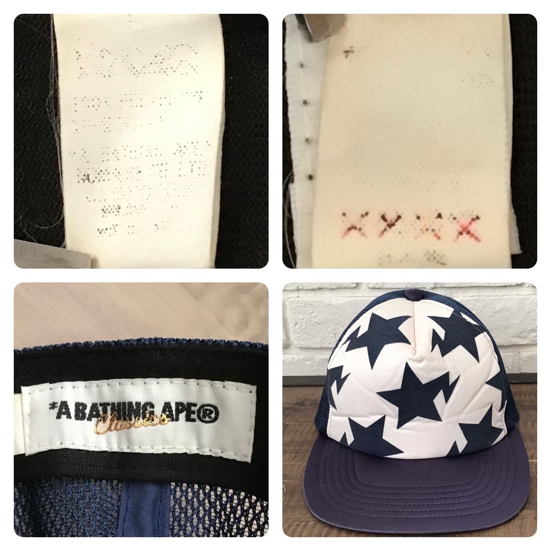 BAPESTA LOGO сетчатая кепка Navy × White a bathing ape star BAPE sta trucker hat cap Ape Bape Star NIGO n28