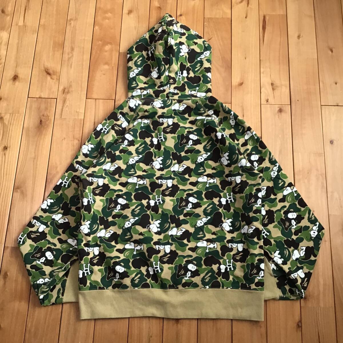 SNOOPY × BAPE ABC camo パーカー Lサイズ a bathing ape bape full zip hoodie スヌーピー エイプ ベイプ アベイシングエイプ 迷彩 nz089