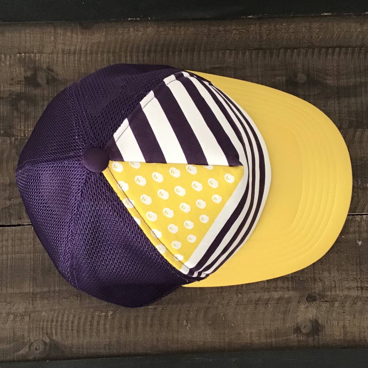 APE HEAD звезда статья флаг сетчатая кепка purple × yellow a bathing ape BAPE trucker hat cap Ape Bape A Bathing Ape NIGO n21