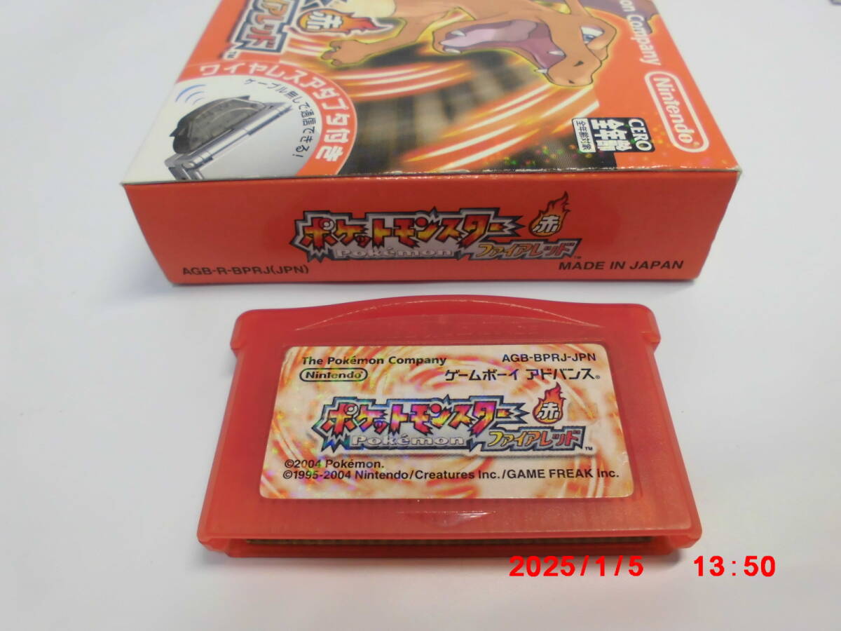 GBAROMカセット 箱説有り ポケットモンスター 赤 ファイアレッド GBAROMカセット 箱説有り ポケットモンスター 赤 ファイアレッド