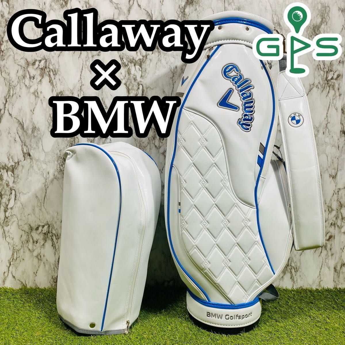 【激レア】非売品 Callaway×BMW キャロウェイ 8.5型 キャディバッグ ゴルフバッグ ノベルティ品 レディース向け ホワイト×ブルー
