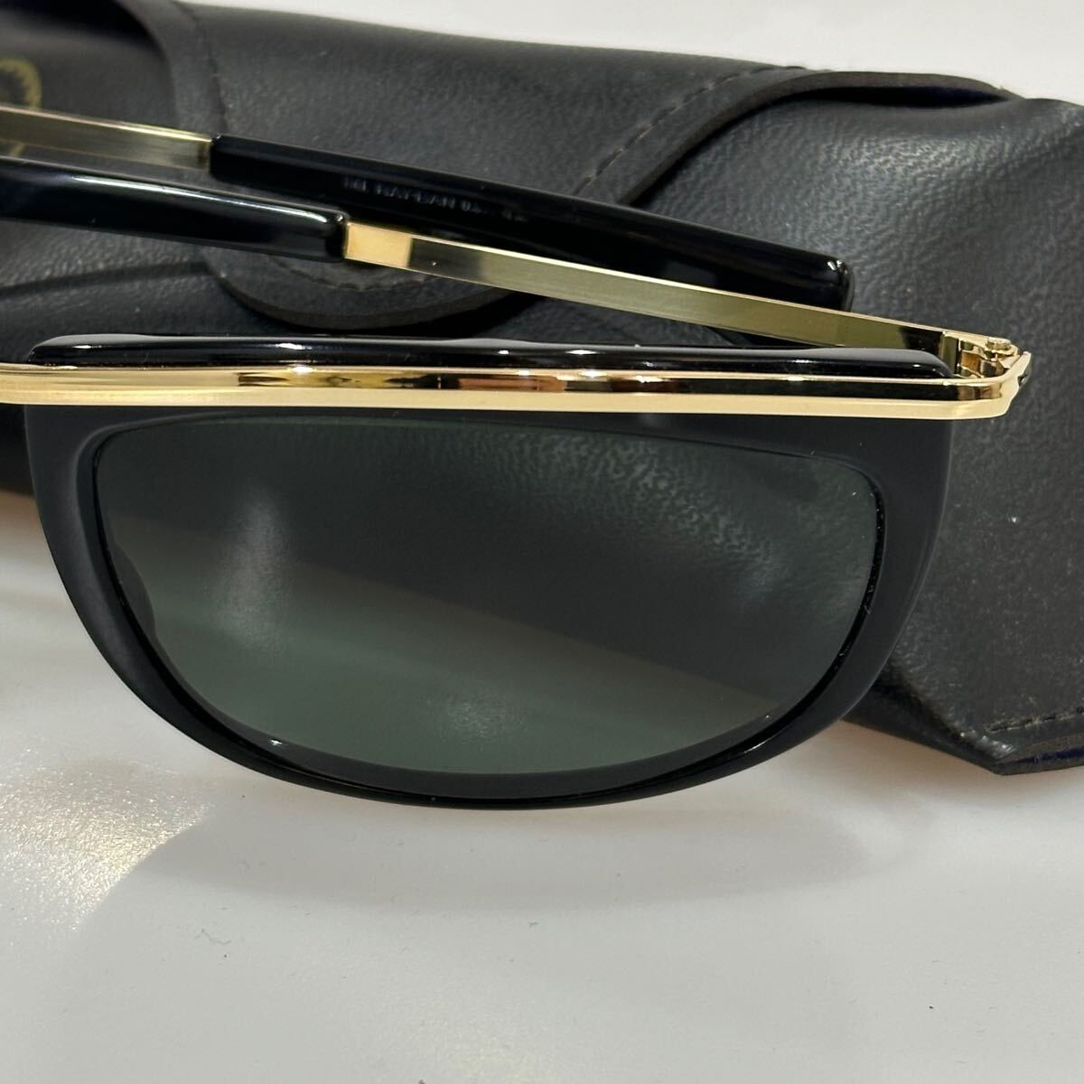 極美品!!90s B&Lレイバン★オリンピアン1 G-15 エボニーブラック×ゴールド★ビンテージ 廃盤(pán)品 USA ボシュロム/サングラス