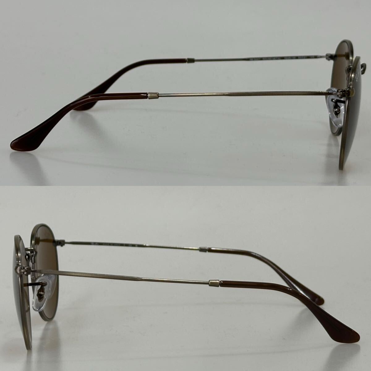 美品!!◇イタリア制 レイバン ラウンドメタル RB3447 9223/6 50□21 アンティークブラウン ブラウンレンズ サングラス Ray-Ban 