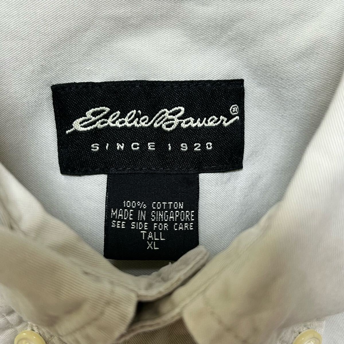 Eddie Bauer 長袖シャツ ボタンダウン 胸ポケット 無地シャツ Eddie Bauer 長袖シャツ ボタンダウン 胸ポケット 無地シャツ