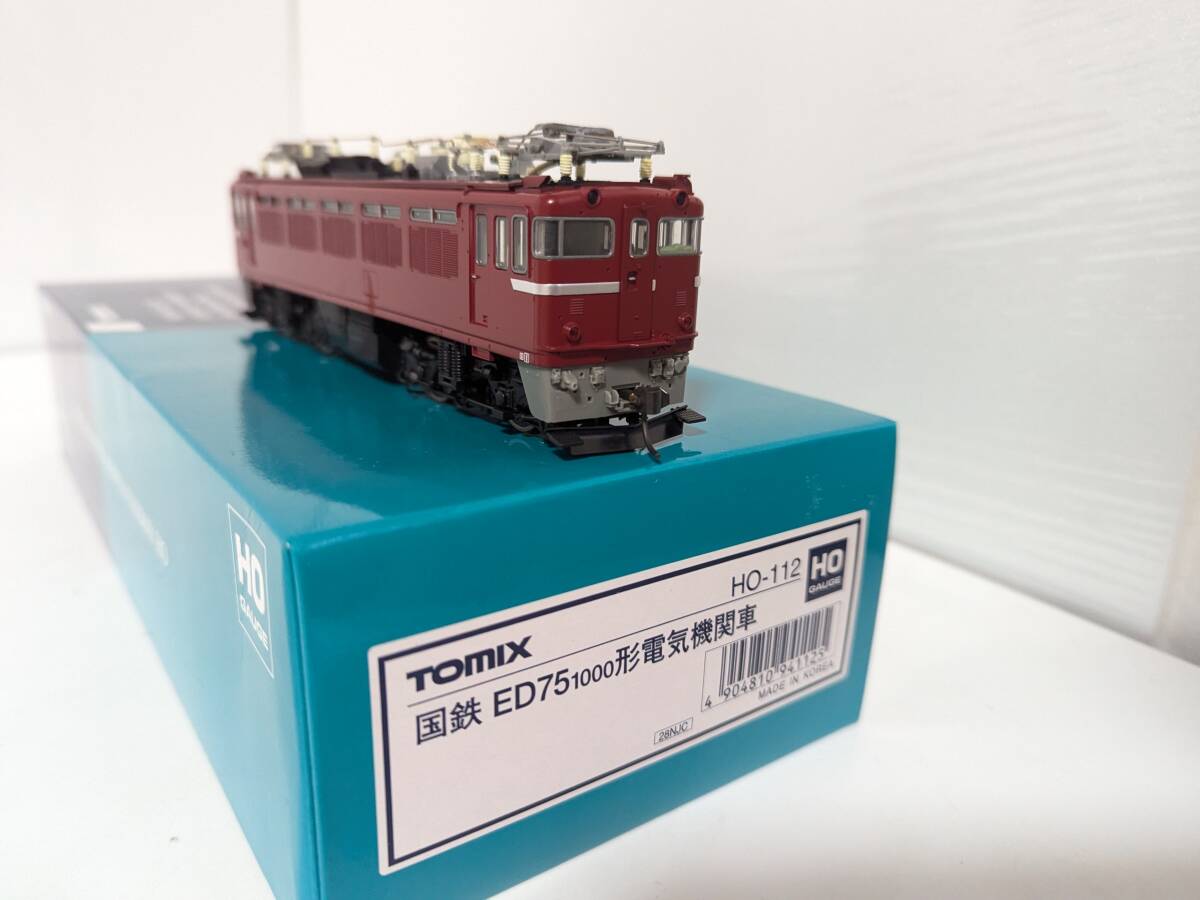 未使用？ 動作確認済み 01095T HO-112 国鉄 ED75 1000形電気機関車 HOゲージ 鉄道模型 トミックス トミーテック TOMIX