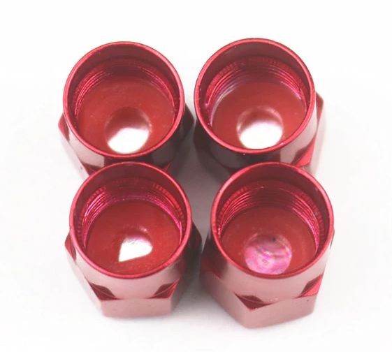 【新品・即決】メルセデス ベンツ エアバルブ キャップ 赤 4個セット ホイールタイヤ_画像2