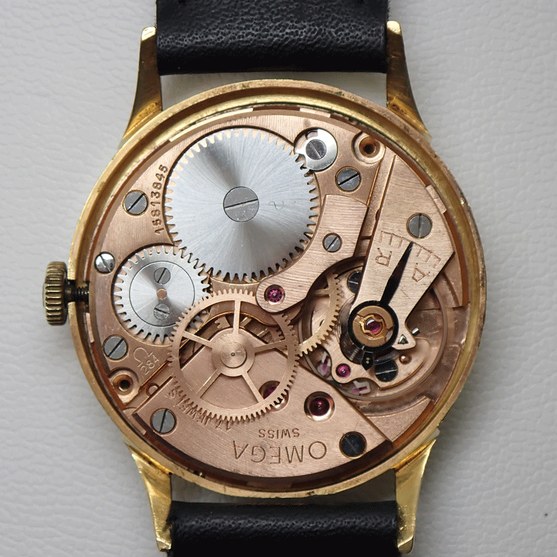 OMEGA Omega CK2910 K18YG Cal.284 механический завод мужской 30 мм kyali балка именная техника Cal.284 кожа частота неоригинальный товар хвост таблеток GP( оригинальный ) наручные часы бесплатная доставка!!