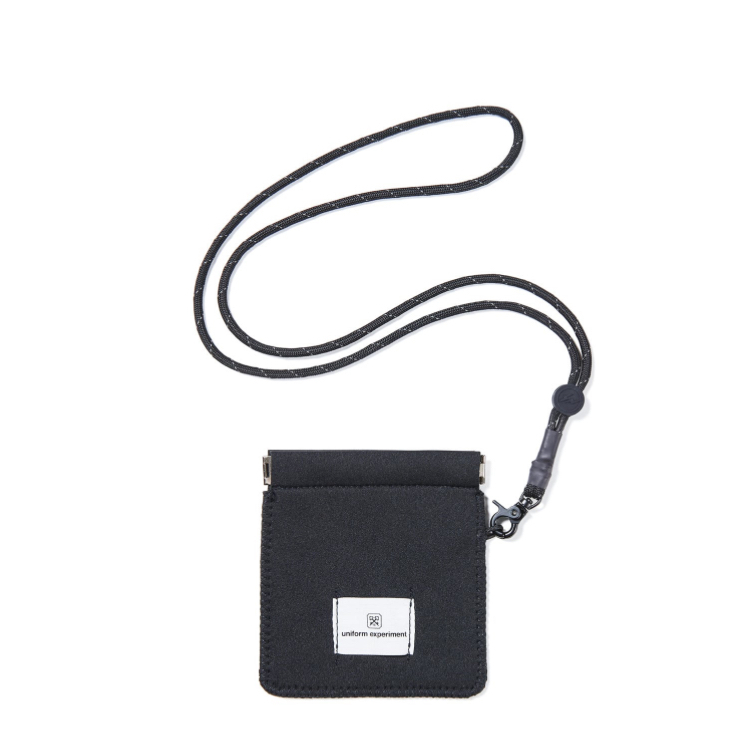 【新品正規】黒 / 24ss uniform experiment SMALL WALLET BLACK / UE ポーチ pouch ネックストラップ neck strap fragment FRGMT soph