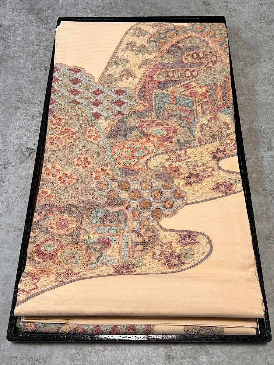 帯 汕頭刺繍 袋帯 逸品 正絹 着物 和装 文様 呉服