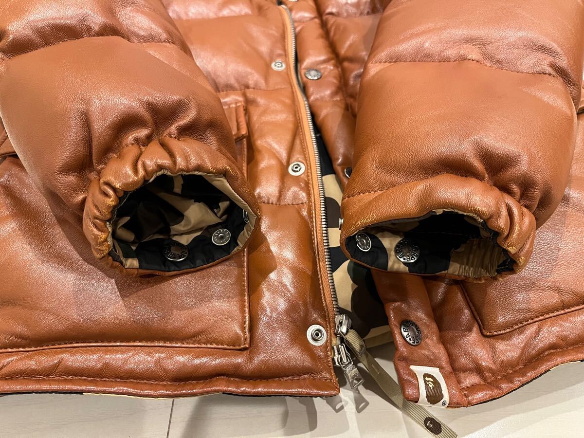 A BATHING APE アベイシングエイプ シープスキン レザーダウン A BATHING APE アベイシングエイプ シープスキン レザーダウン
