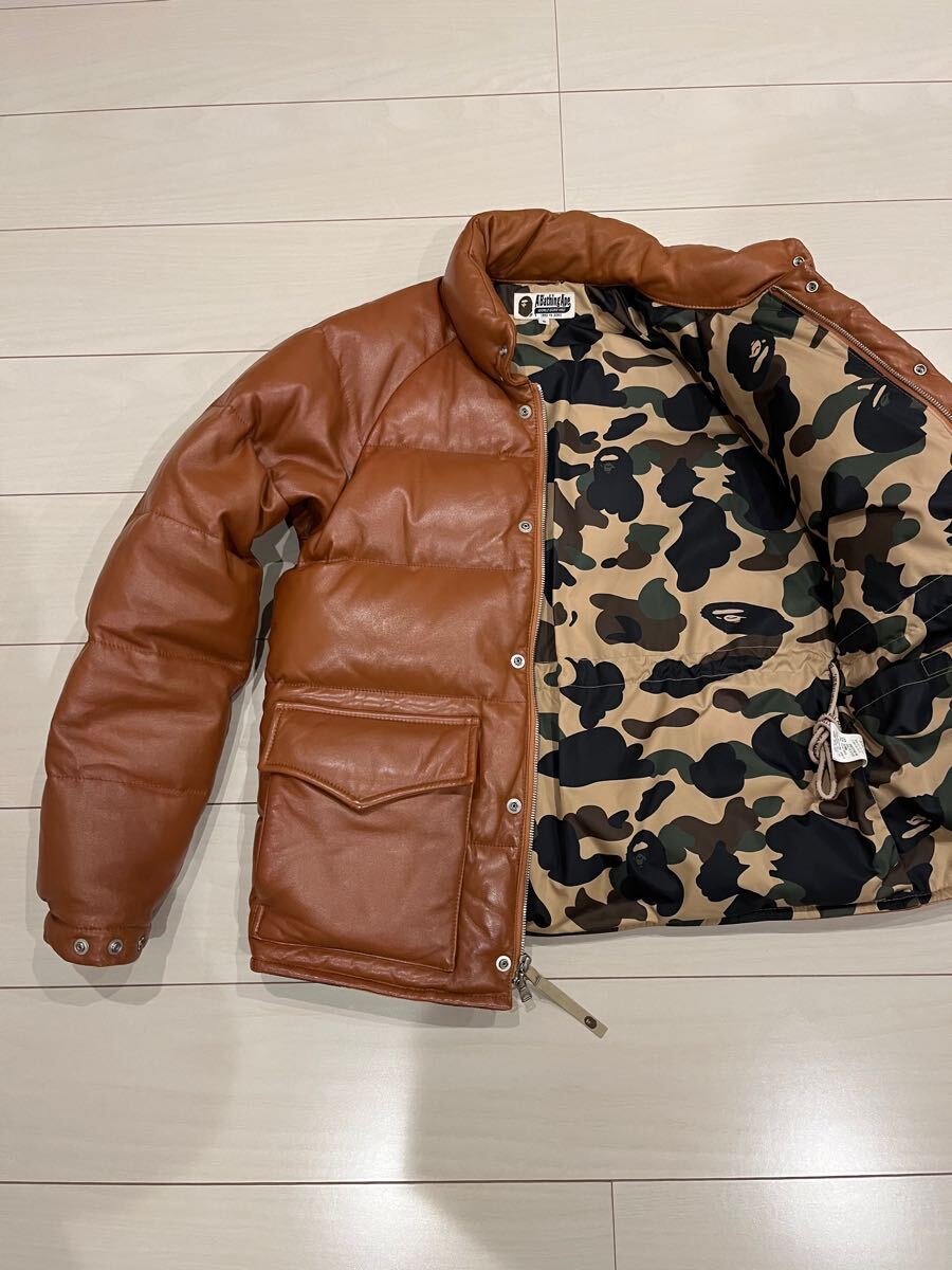 A BATHING APE アベイシングエイプ シープスキン レザーダウン A BATHING APE アベイシングエイプ シープスキン レザーダウン