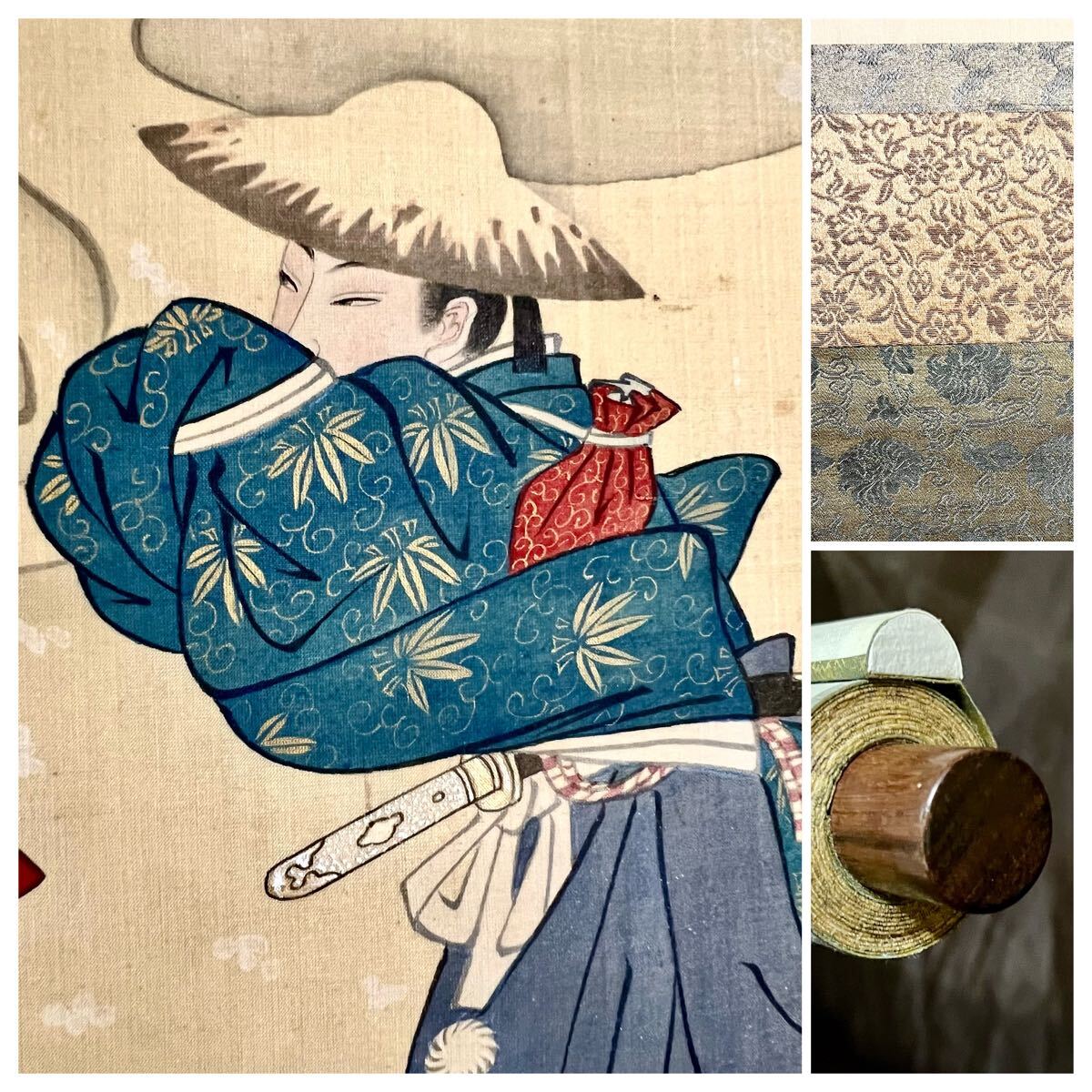 真作】【仙】長谷川雪堤「高砂」絹本 肉筆 人物画 風月 絵画 真作】【仙】長谷川雪堤「高砂」絹本 肉筆 人物画 風月 絵画