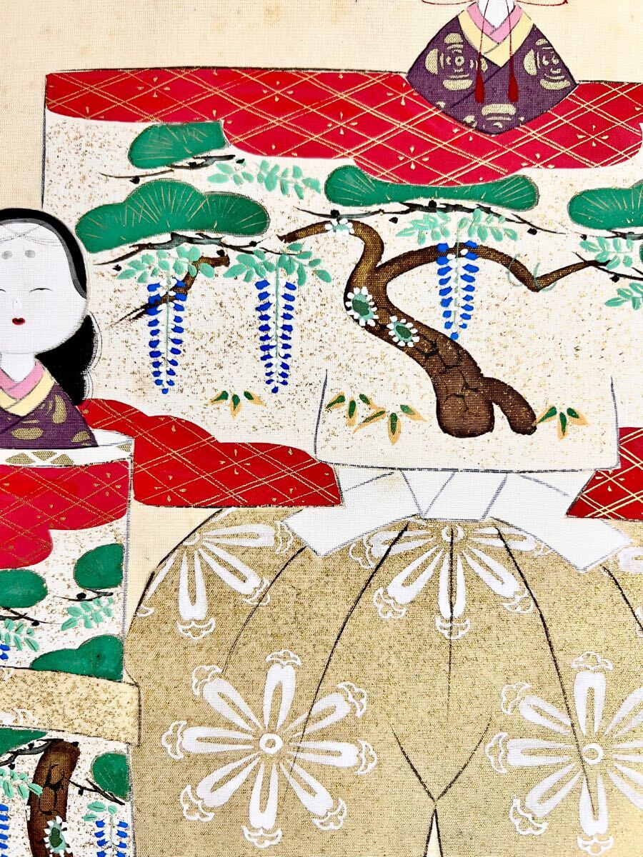 絵画 日本画 四季花・根本葉舟 吉祥画 和装額 和額 和室インテリ
